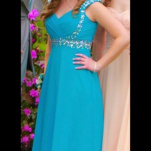 Teal prom dress - in great condition!